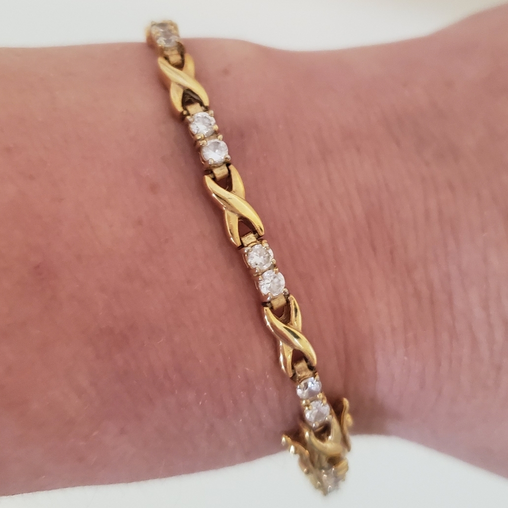 Goldtone Tennis Bracelet